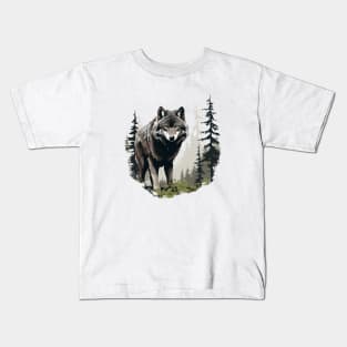 Grey Wolf Kids T-Shirt